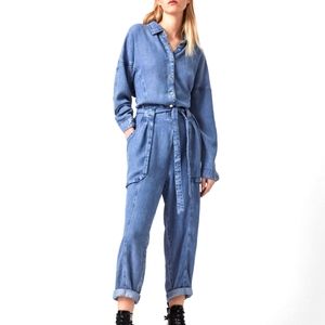 All Saints Mila Denim Utility Jumpsuit